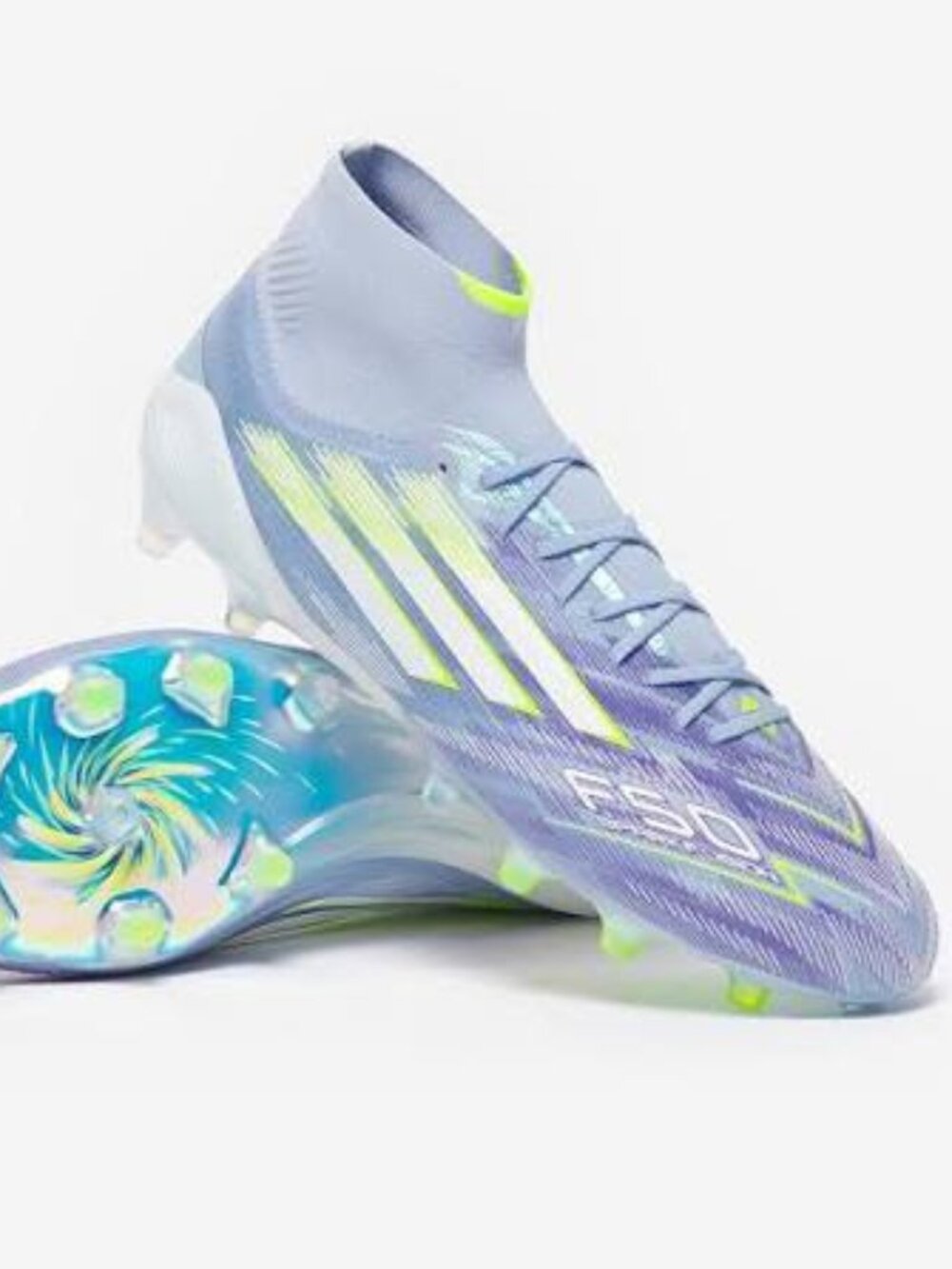 Adidas F50 Sparkfusion Elite Soccer Purple Cleats Lace-Up Mid-Cut